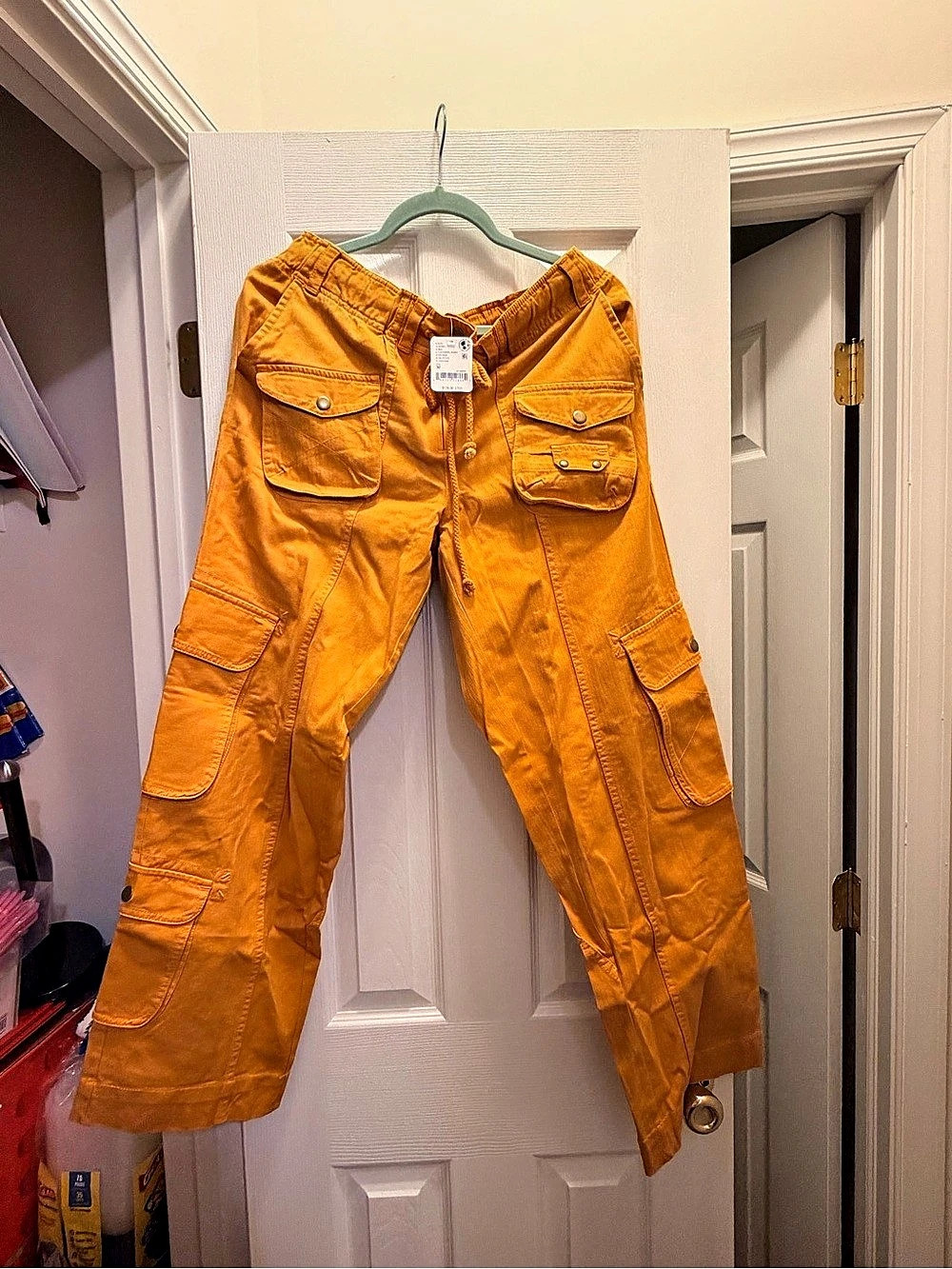 Free people Cargo Pants in poppy Size Medium